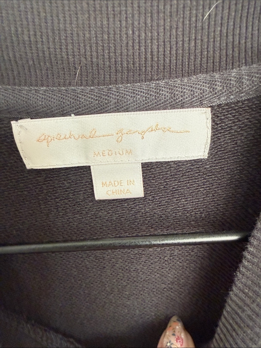 Spiritual Gangster Cropped Crewneck Sweatshirt Black Medium - Picture 2 of 5